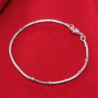 Feine 925 Sterling Silber edle schöne Kette massiv Armband für Damen Herren Charms Pa