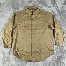 Vintage 70s Big Mac JCPenney Work Shirt Men XL Khaki Long Sleeve Utility Uniform