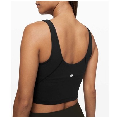 Lululemon Align Tank Top Black Nulu Yoga Cami Size 6 LW1CW4S