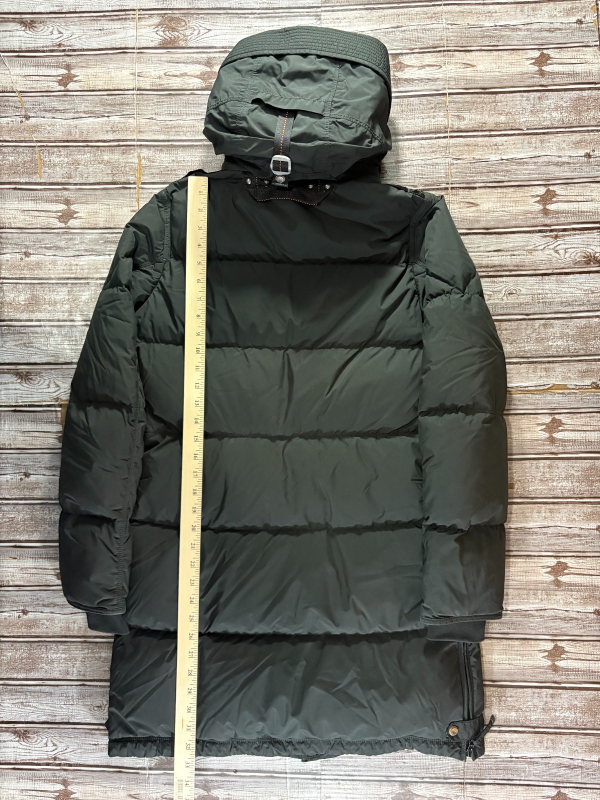 PARAJUMPERS Long Bear Down Puffer Jacket Coat Hooded size S color Black image 10