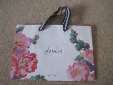 Joules wzór kwiatowy papier zakupy biały ok. 29cm x 20,3cm x 11cm