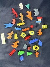 Lot 25 Vintage Wooden Brio Assorted Animals, Trees And People