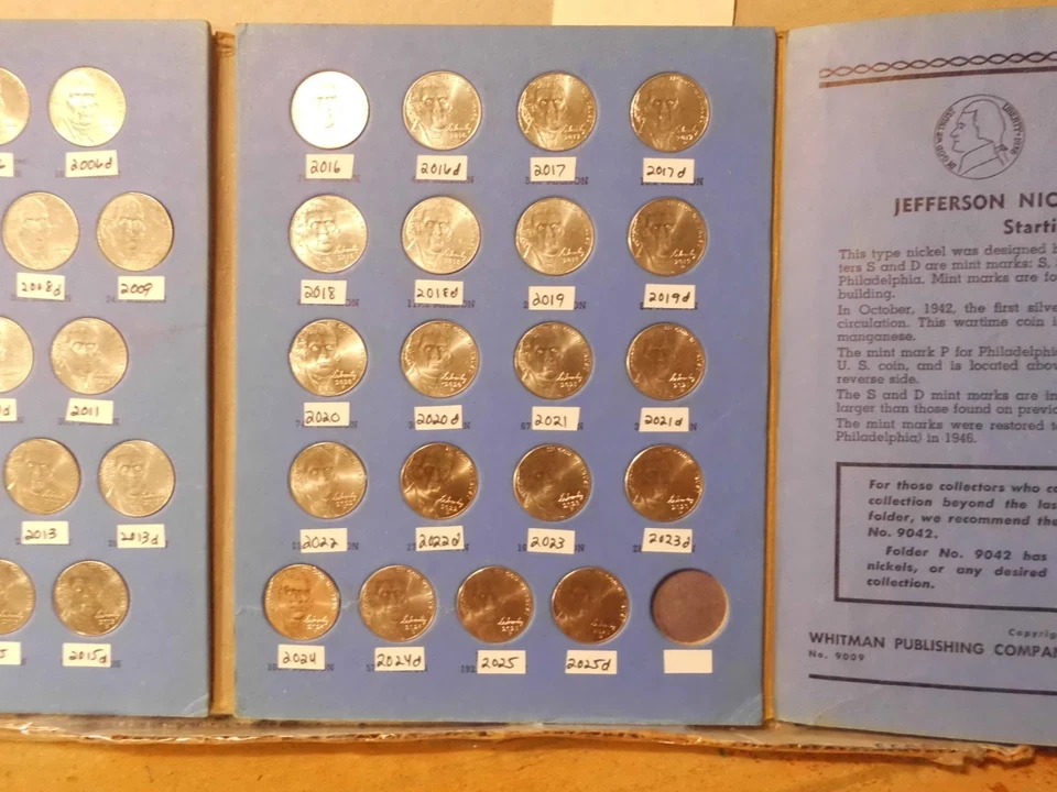 JEFFERSON NICKELS COLLECTION COMPLETE 1996 to 2025 P&D COINS - #POS417 - Image 4 of 4