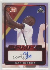 2021-22 Leaf Pro Set Power Base Red Spectrum Foil 8/25 Yannick Nzosa Auto 1b8