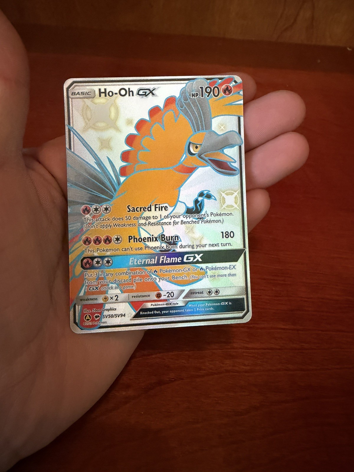 2019 Ho-Oh GX SV50/SV94 Hidden Fates Shiny Vault Pokemon