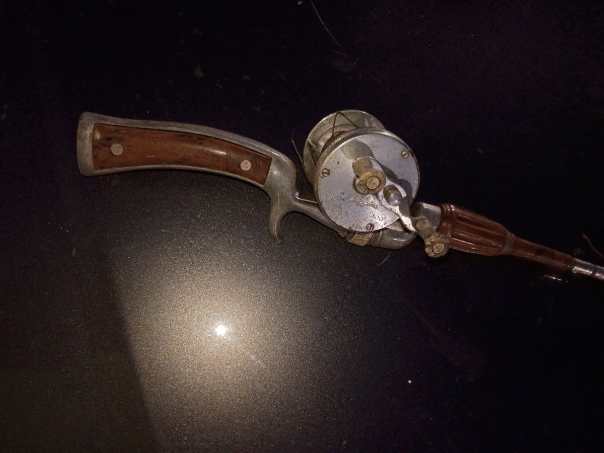 USA JC Higgins ヴィンテージ フィッシング グリップ Vintage Rare JC Higgins Pistol Grip Fishing Rod and Reel | eBay