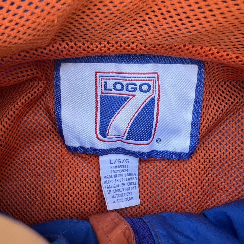 Chaqueta cortavientos vintage con logotipo 7 Florida Gators para hombre grande azul cuadrada UF 90s Foto 2 de 4