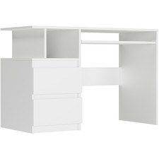 Bureau d'écolier garçon, blanc, 114 x 50 x 77 cm - Moderne N7