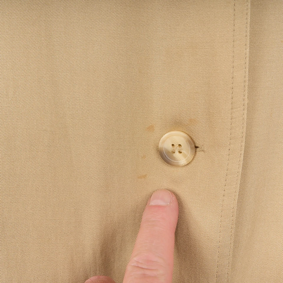 Abrigo The Silk Connection Trech para mujer M mezcla de seda caqui Foto 3 de 4