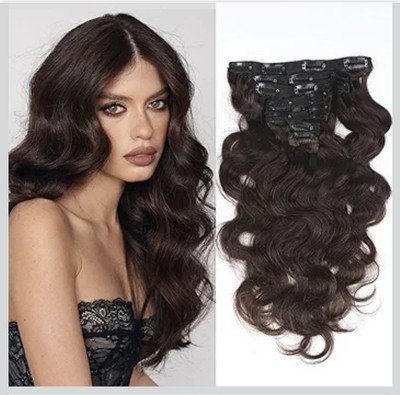 Clip in Hair Extensions Echthaar Body Wave Echthaar Extensions 18 Inch