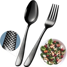 ® 24-Piece Premium Forks and Spoons Silverware Set (6.7 inch), 18/10 Stainles...