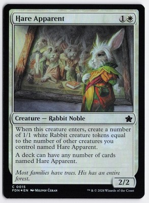 Hare Apparent 15 Common Foundations Magic: The Gathering Foil Near Mint
