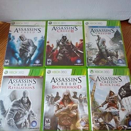Assassin’s Creed 1 2 3 IV Brotherhood Revelations Xbox 360 Action Adventure Lot