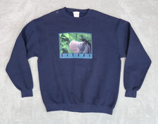 Vintage Disney Winnie the Pooh Eeyore Blue Crewneck Pullover Sweatshirt Large