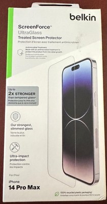 Belkin UltraGlass iPhone 14 Pro Max Screen Protector Easy Align Tray 9H Hardness