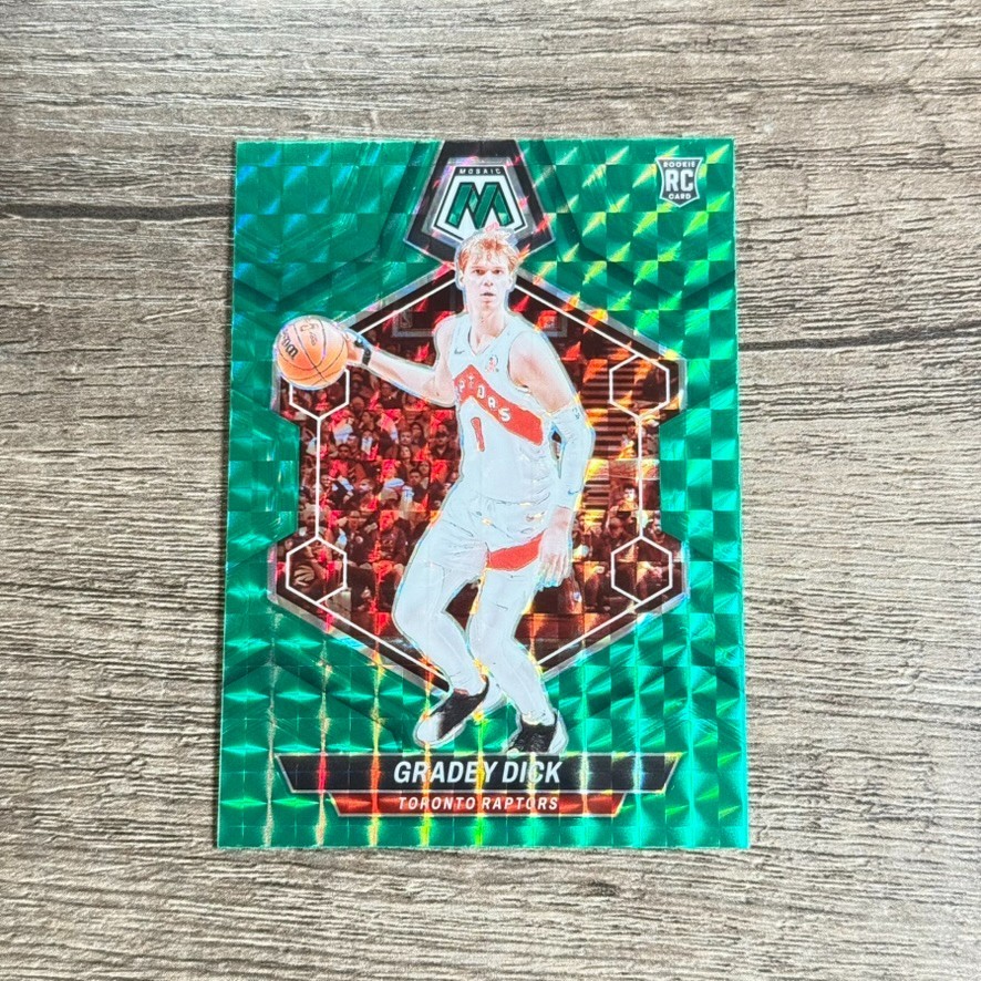 2023-24 Panini Mosaic - Rookies Gradey Dick #239 Green Mosaic Prizm (RC)