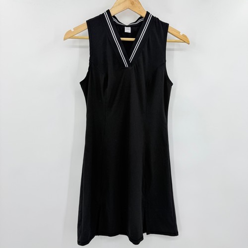 90 Degree by Reflex Womens Black Sleeveless Tennis Golf Dress V-Neck Small - Picture 3 of 6