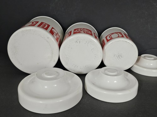 Vintage Retro Stil 70er ATAPCO verschachteltes Gemüse Motiv Metall Kanister 3er Set - Bild 9 von 10
