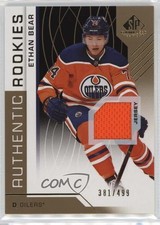 2018 Upper Deck SP Game Used Authentic Rookies Gold Jersey /499 Ethan Bear k4s