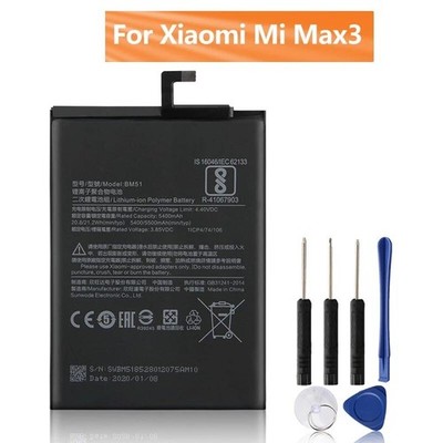 New BM51 Replacement Battery For Xiaomi Mi Max 3 5500 mAh + Tools