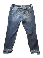 KanCan Jeans Womens 13/30 Blue Distressed Raw Frayed Hem Ankle Skinny KC8574D