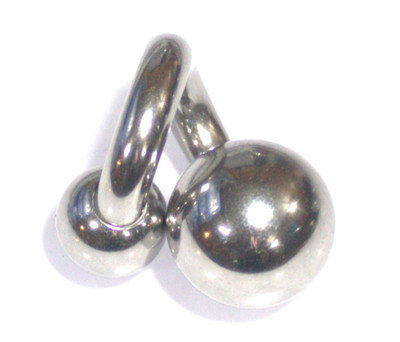 2g Twister Big Dong Ball 19mm 316L Prince Albert Jewelry Ring Weight 1.4 Oz Hot