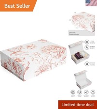 Luxury Pink Floral Gift Box with Magnetic Lid - Perfect for Weddings  Keepsakes