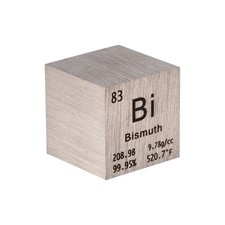 Bismuth Cube Metal Element High Density Block Pure Periodic 1 Inch