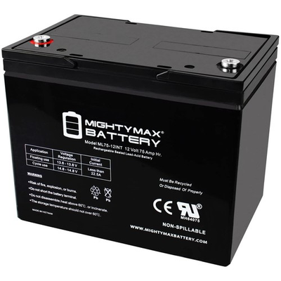 #ad Mighty Max 12V 75Ah INT Battery Replaces The Basement WatchDog Model BW 27AGM $159.99