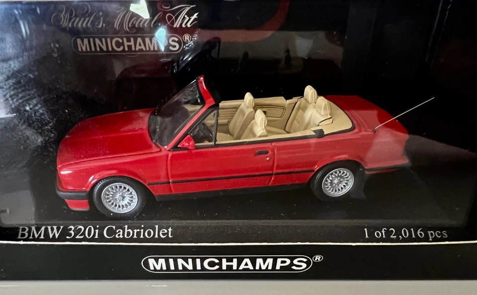 Minichamps BMW 320i Cabriolet , Limited Edition 1 of 2016 pcs, nuovo mai aperta - Immagine 2 di 4
