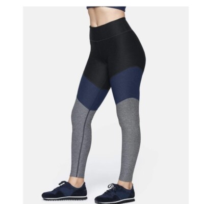 Outdoor Voices Navy Blue Tri Tone Warm Up Leggings Size Small