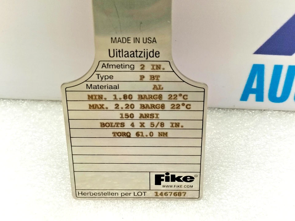 Fike P Bt Rupture Disques De Rupture 2 POUCES En Aluminium - Photo 4/4