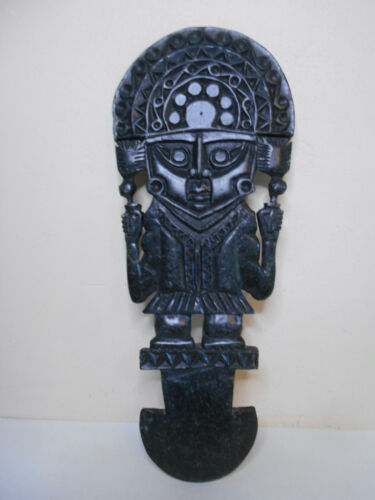 TUMI INCA Pérou ancien grand couteau statue cérémonie en pierre dure sculptée - Photo 1/21