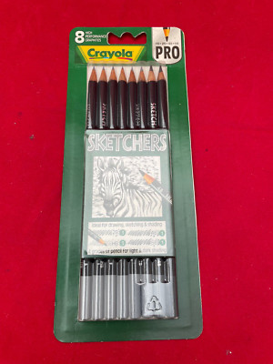 CRAYOLA, 8 Graphitstifte verschiedene Härten, Pro SKETCHER, Neu