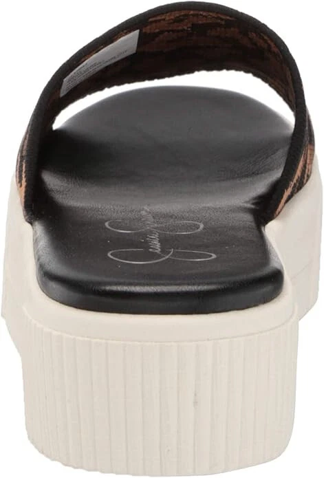 Sandalia Jessica Simpson Ezira Plataforma Slide | Leopardo Marrón | 9M Foto 3 de 4