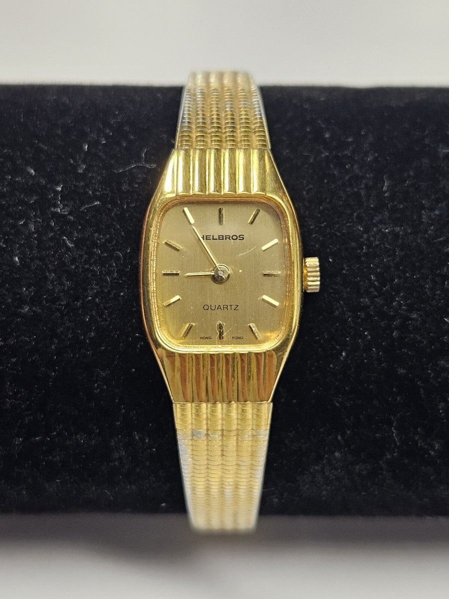 Vintage Helbros Quartz Gold Tone Ladies Watch Mesh Band  display picture 2