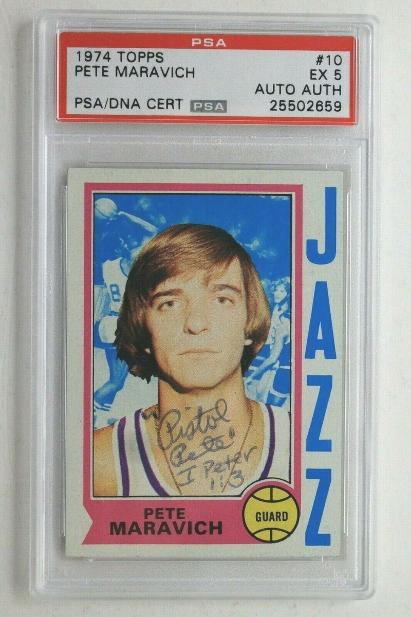 Pete Maravich (d.88) Autographed 1974 Topps #10 Signed Card RARE