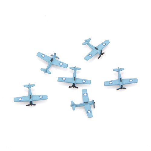 6pcs 1cm 1/1000 US Aircraft Carrier (F4F) Plane Model Collection Display w - Bild 3 von 12