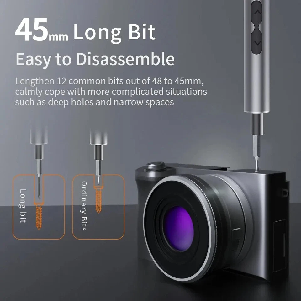 62 in 1 Electric Screwdriver Power Tool Rechargeable Wireless Mini Magnetic Bits - Image 4 of 4