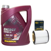 MotoröL Set 5W-30 5 Liter + ÖLfilter SH 4792 L FüR BMW 3Er 316I E46 85KW 115 PS