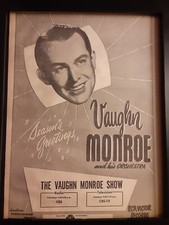 Vaughn Monroe CBS TV Radio Rare Original Promo Poster Ad Framed