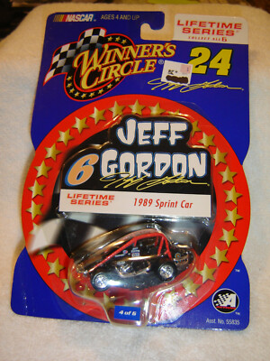 NASCAR Jeff Gordon Winners Circle 1989 #6 Sprint Car Lifetime Series 1/64 Scale