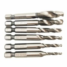 6pcs/set Hand Tap Hex Shank HSS Screw Spiral Point Thread Metric Plug Hot Sale