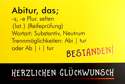 Gutsch Verlag Glückwunschkarte Abitur Karte Abiturkarte Grußkarte Abi Abschluss