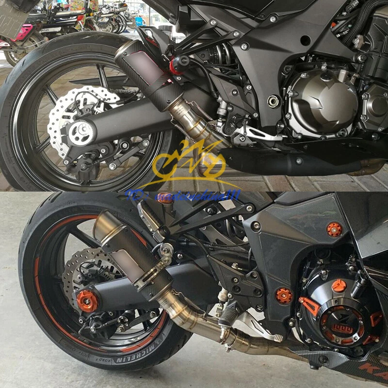 Silenciador deslizable tubo de escape medio para Kawasaki Ninja 1000 Z1000 2010-2025 Foto 2 de 4