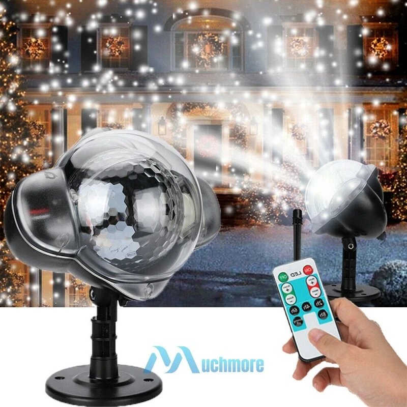 Control Remoto Copo de Nieve LED Proyector Luz Interior Exterior Decoración de Navidad Foto 2 de 4