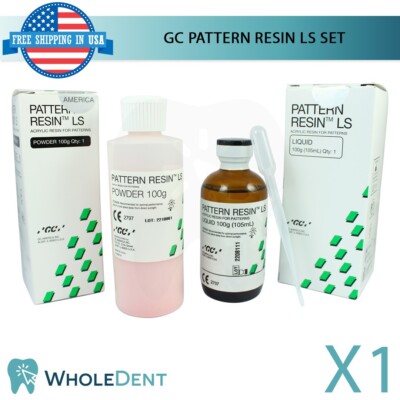 GC Dental Pattern Resin LS Set 100g Powder and 105ml Liquid Acrylic Lab Model
