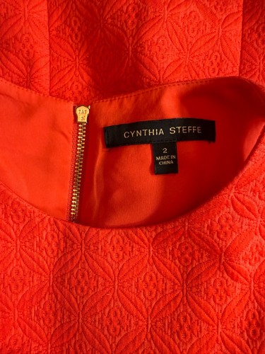 Cynthia Steffe Women Lola Sleeveless Fit & Flare dress, Tangerine Size 2 $150 - Picture 15 of 15