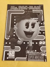 Ms Pac Man Pac-Man Super Nintendo SNES manual only