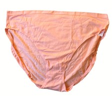 Victoria's Secret NWT High-Leg Brief Stretch Cotton Blend Melon Orange Size XL